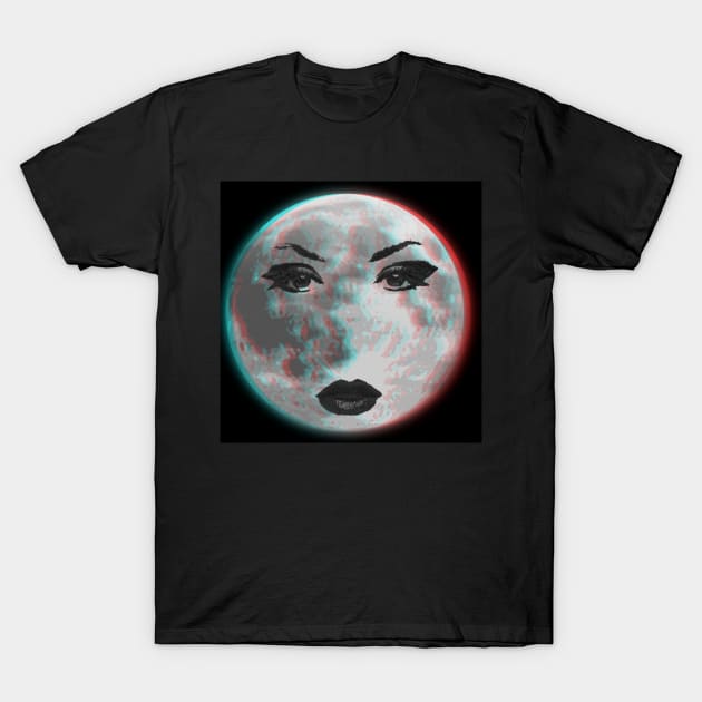 The Lady in the Moon T-Shirt by ValinaMoonCreations